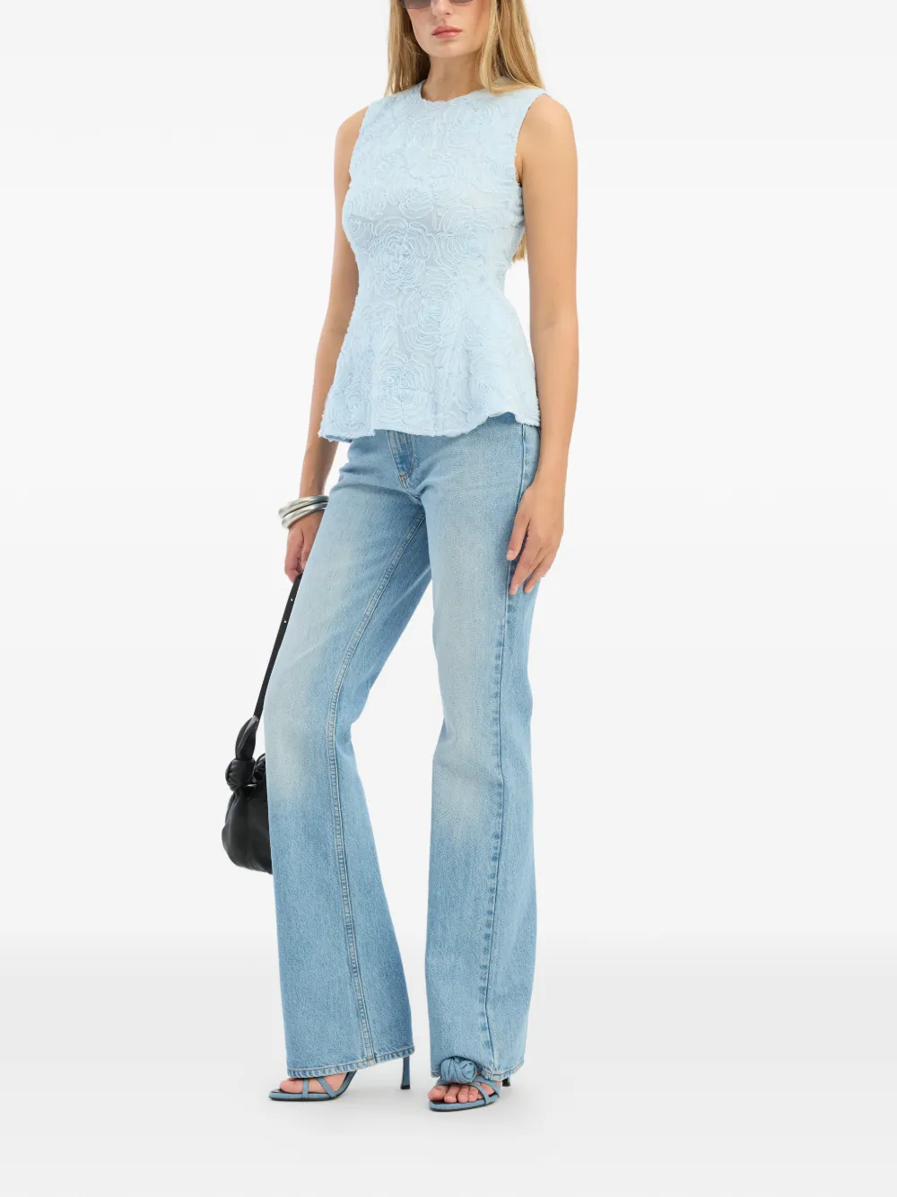 Mesh Sleeveless Blouse