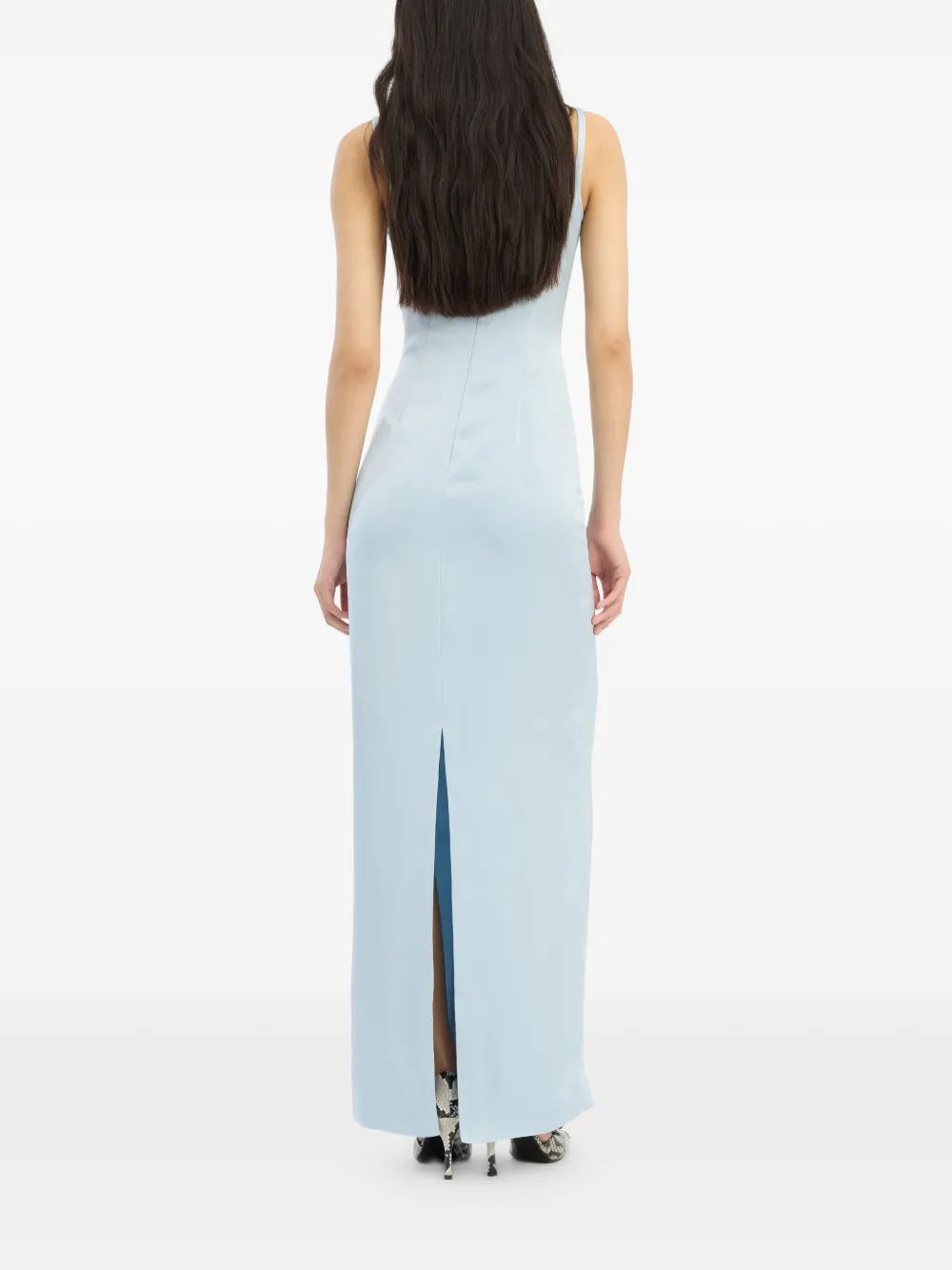 ROTATE BIRGER CHRISTENSEN Maxi-jurk met vierkante hals Blauw