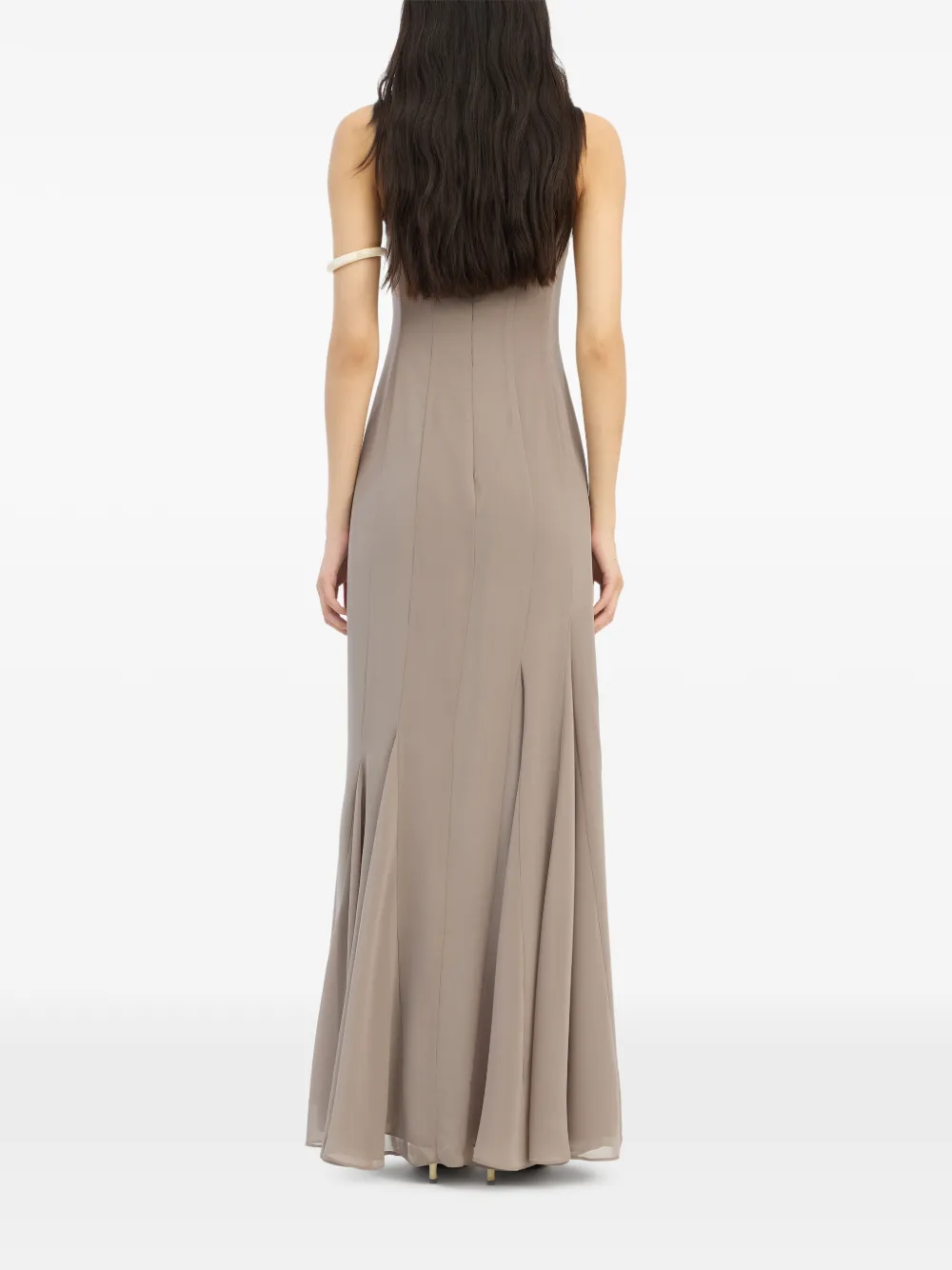  Rotate Birger Christensen Chiffon Strap Maxi Dress - Grey 