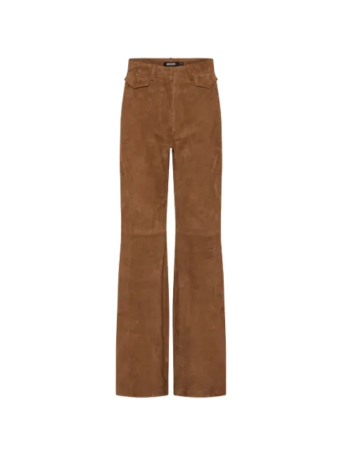 ROTATE BIRGER CHRISTENSEN high-waisted suede trousers