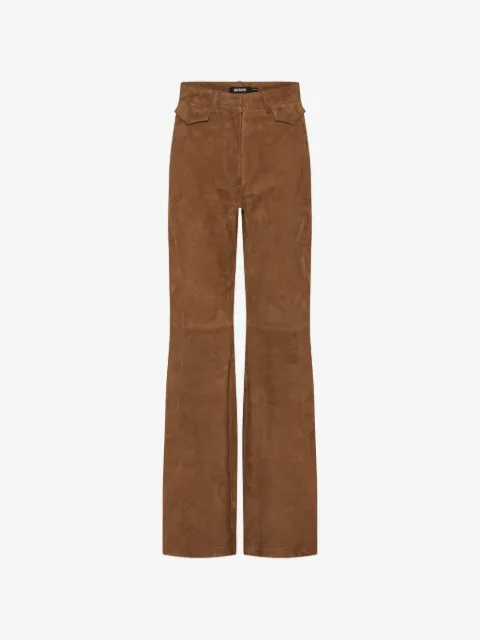 ROTATE BIRGER CHRISTENSEN high-waisted suede trousers