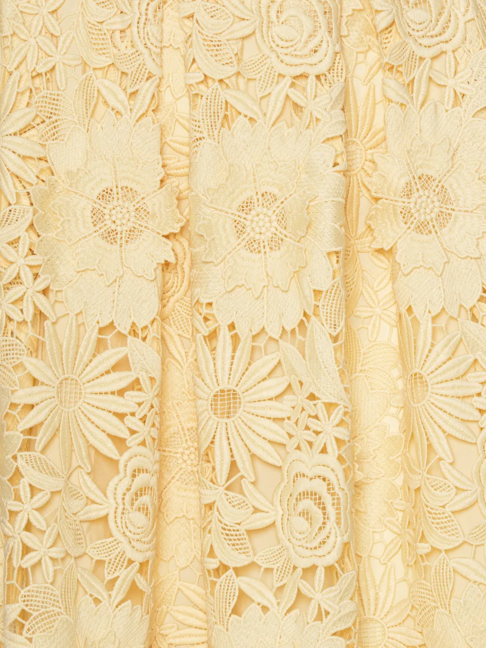 ROTATE BIRGER CHRISTENSEN 3D midi-rok met kant Beige