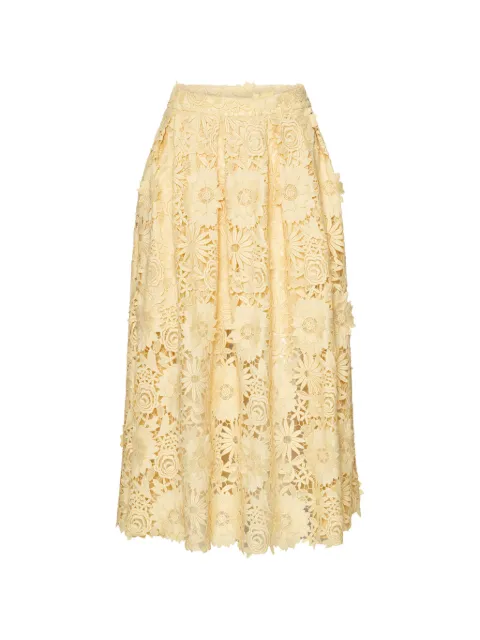 ROTATE BIRGER CHRISTENSEN 3D lace midi skirt