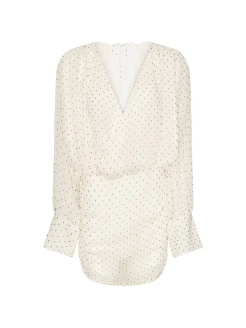 ROTATE BIRGER CHRISTENSEN chiffon V-neck mini dress