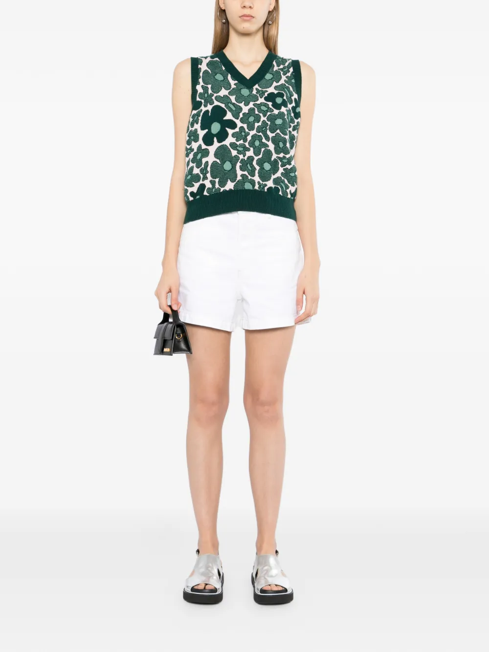  Frame Pantalones Vaqueros Cortos The Everyday - Blanco 