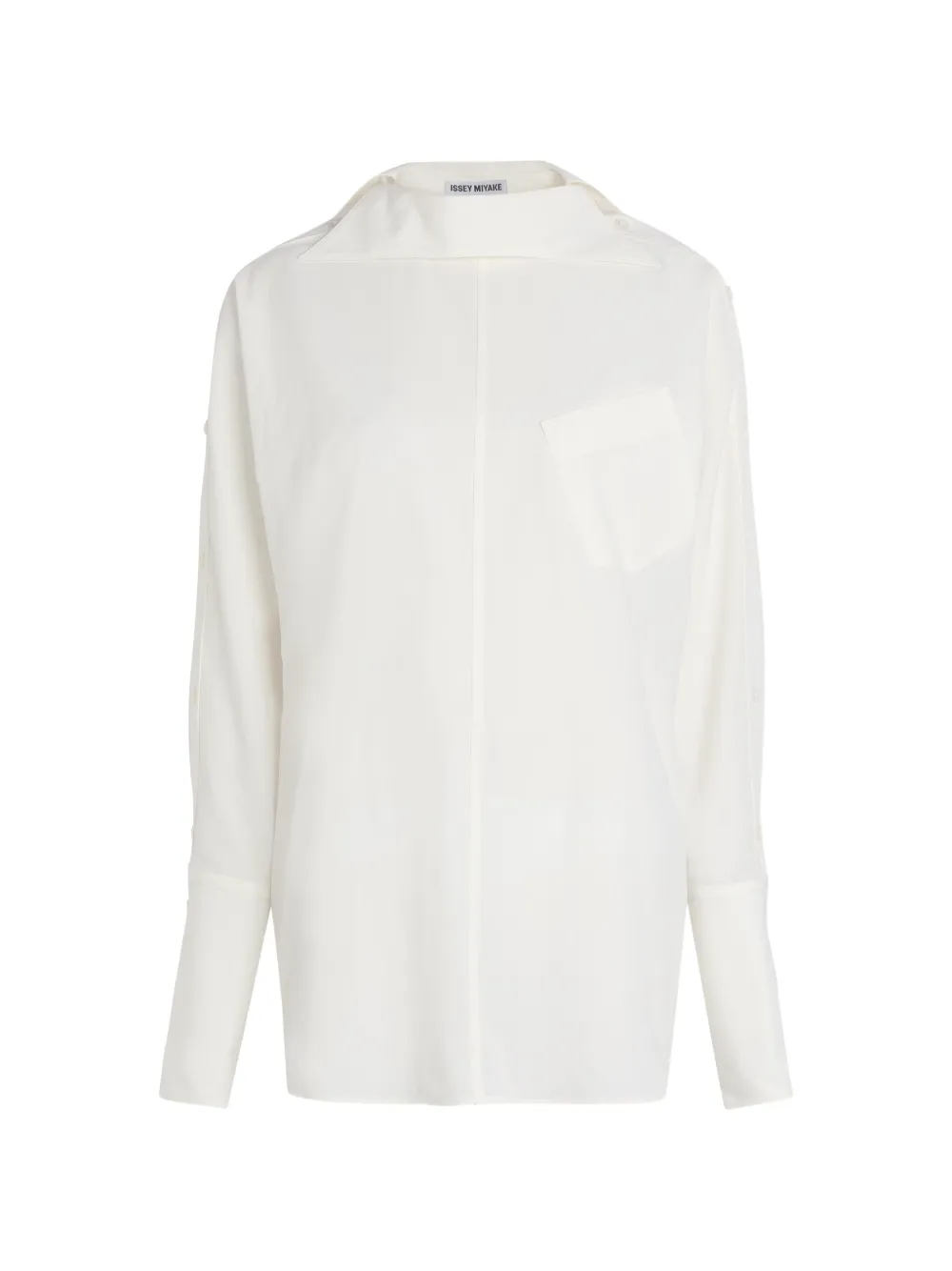 Issey Miyake Odd 2 button collar shirt - White