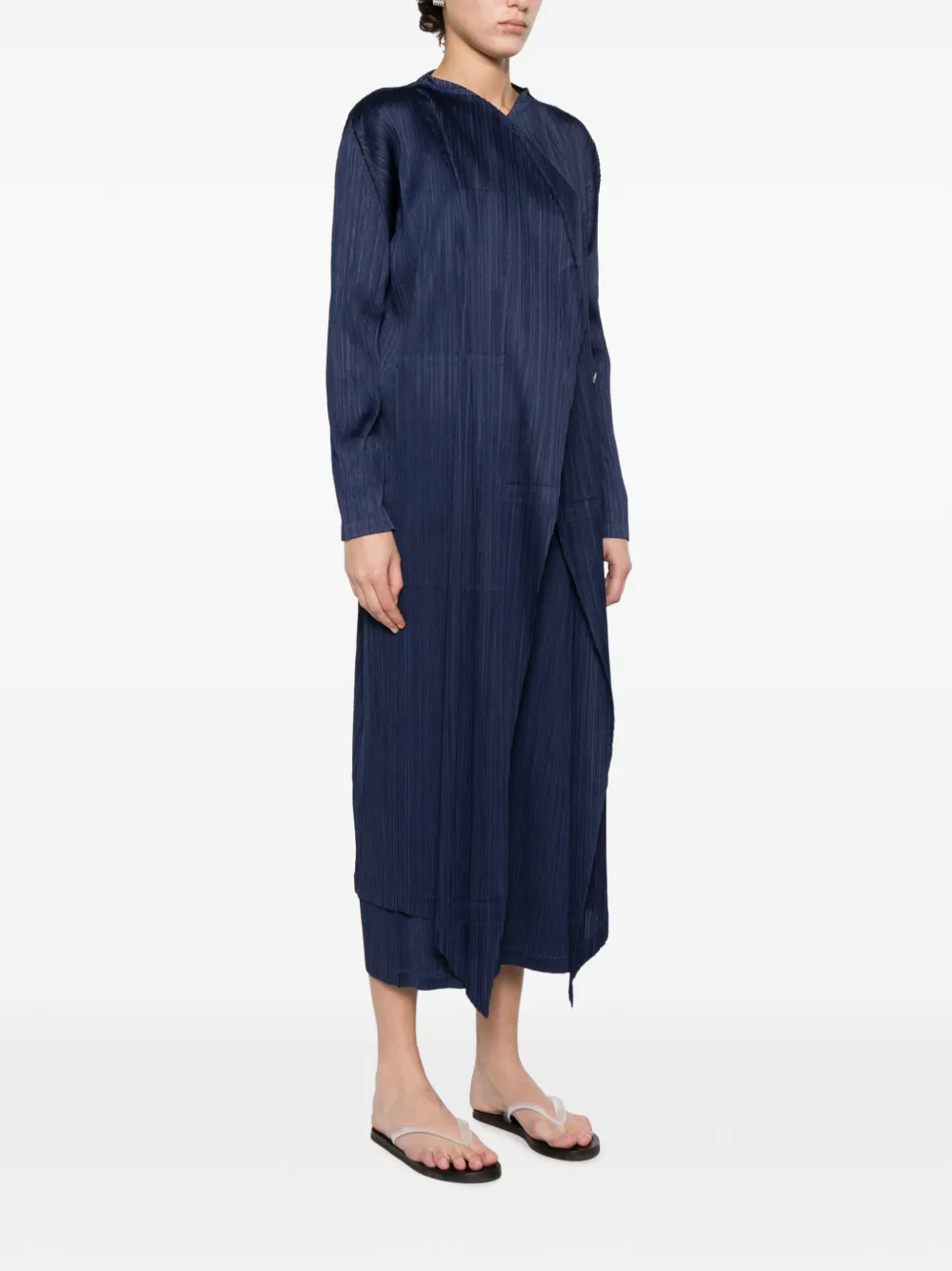 Pleated Wrap Coat