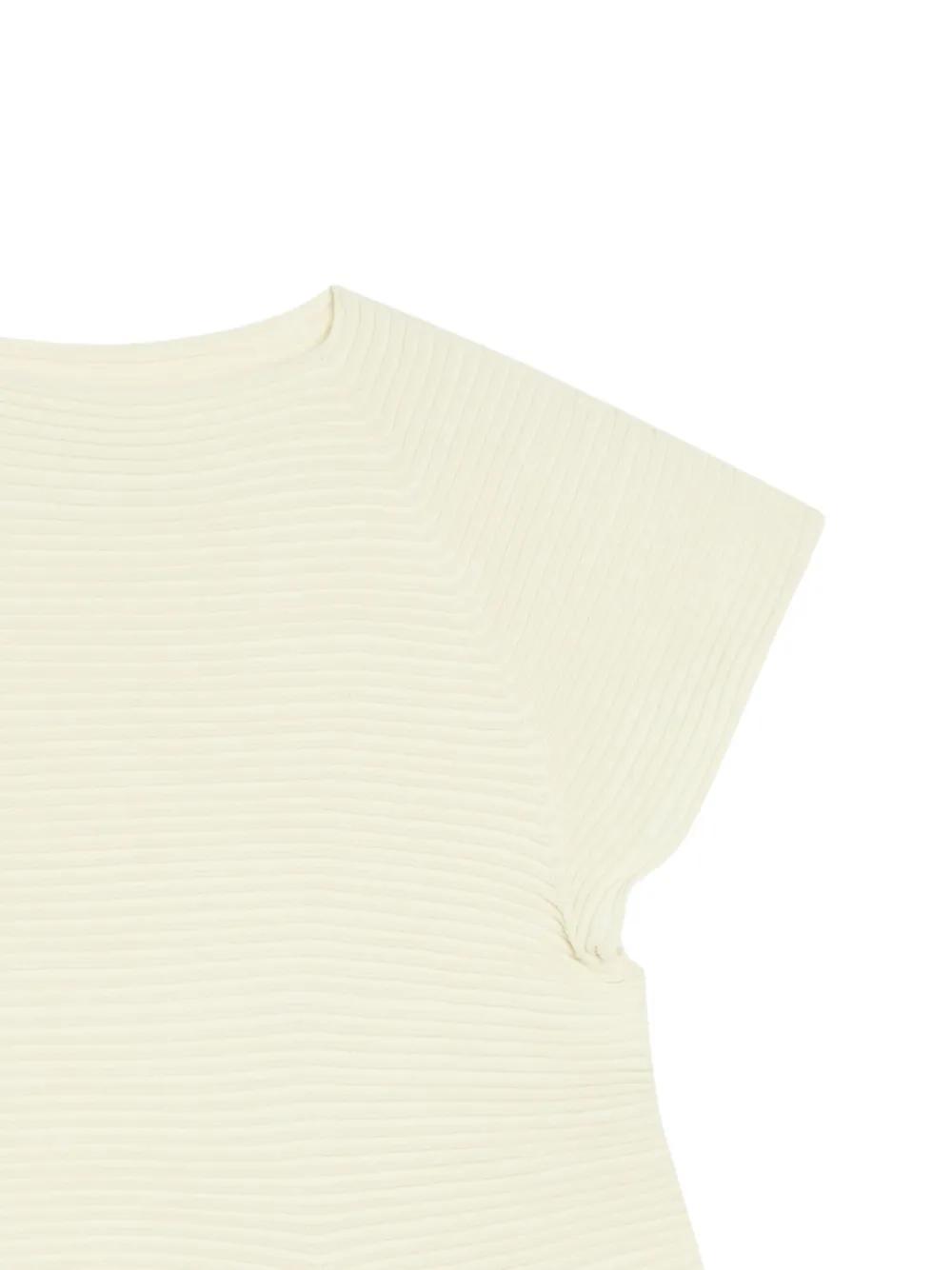 Issey Miyake Geribbelde jurk Beige