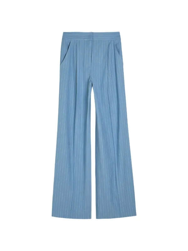 Veronica Beard Heyser Wide-leg Trousers in Blue