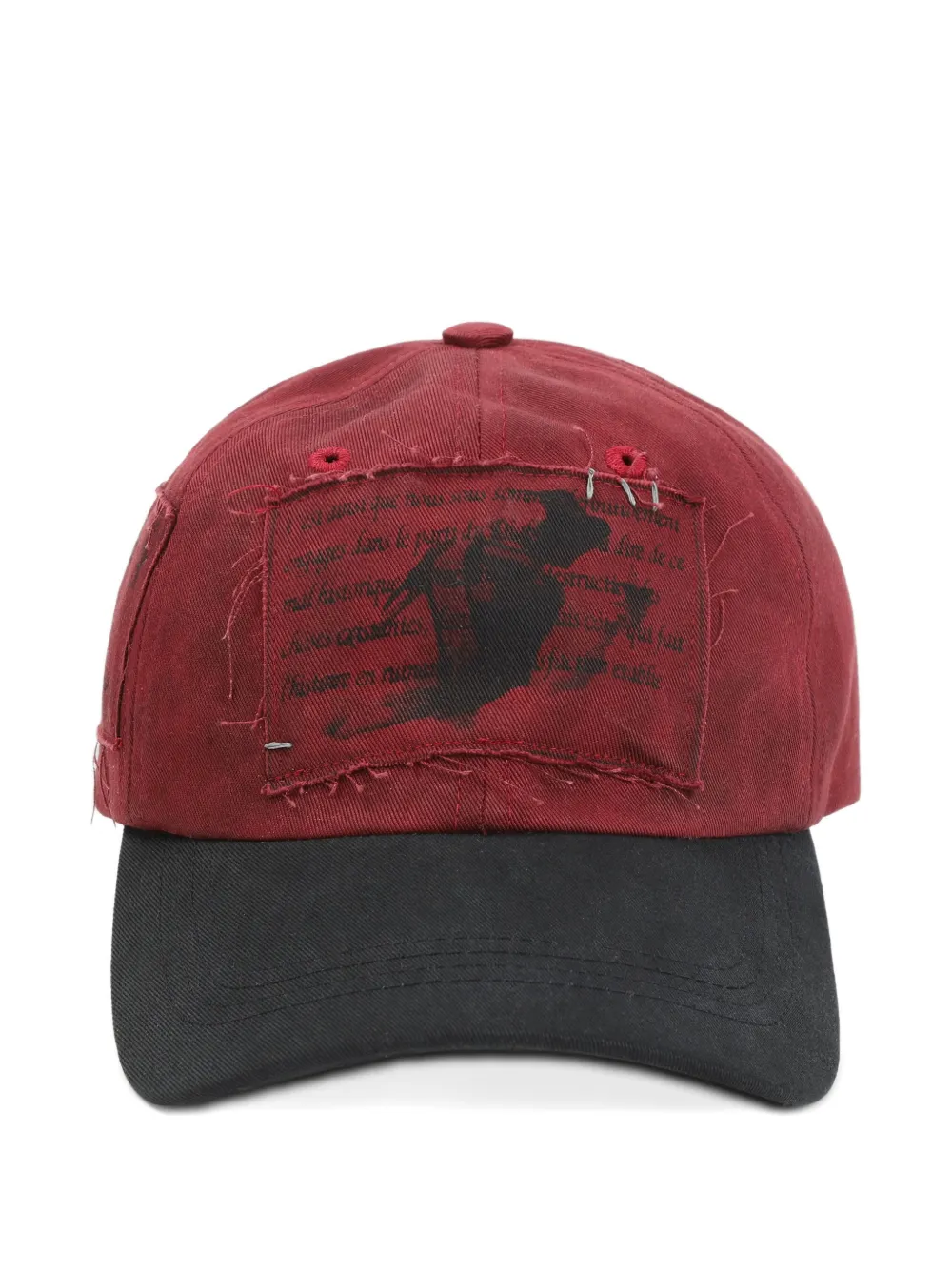 Enfants Riches Déprimés Napoleão patched print cap - Rosso