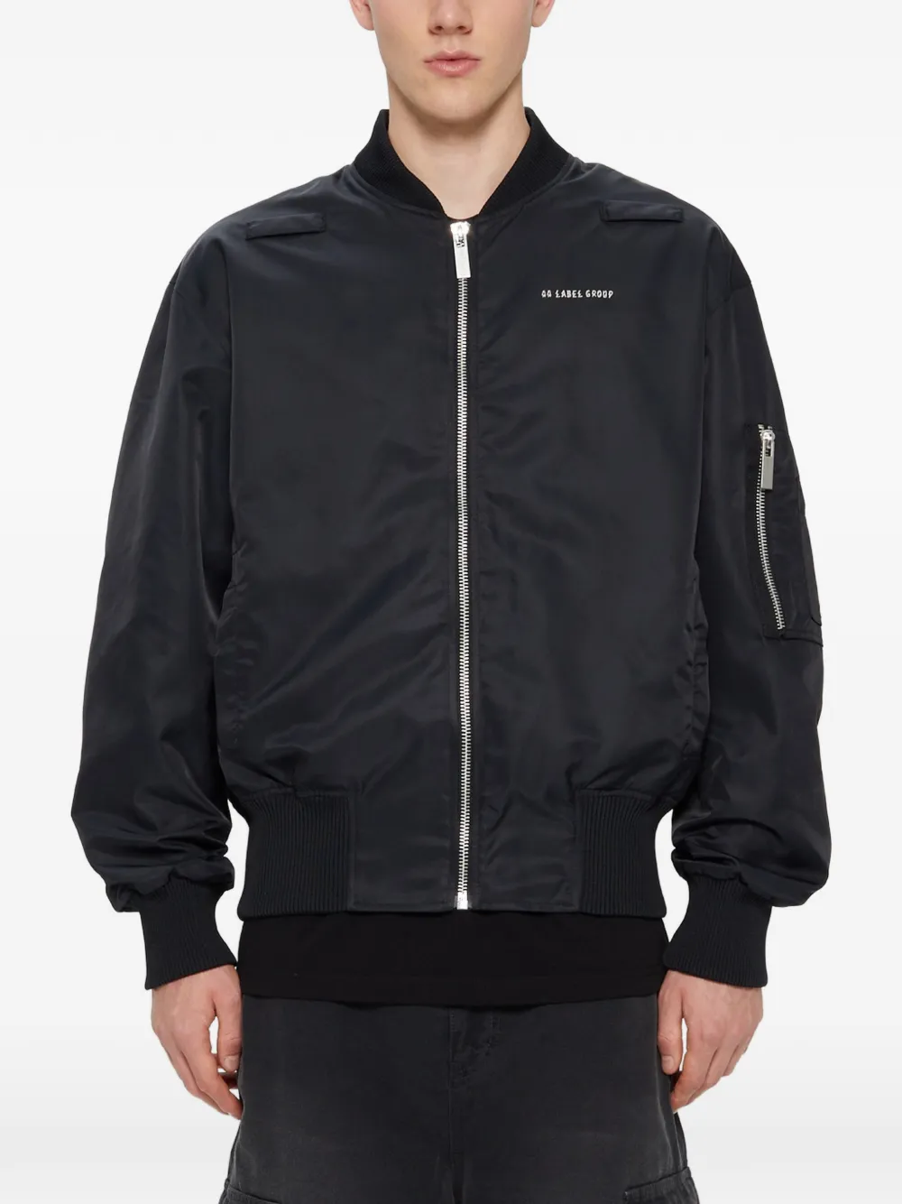 44 LABEL GROUP zipped bomber jacket - Nero
