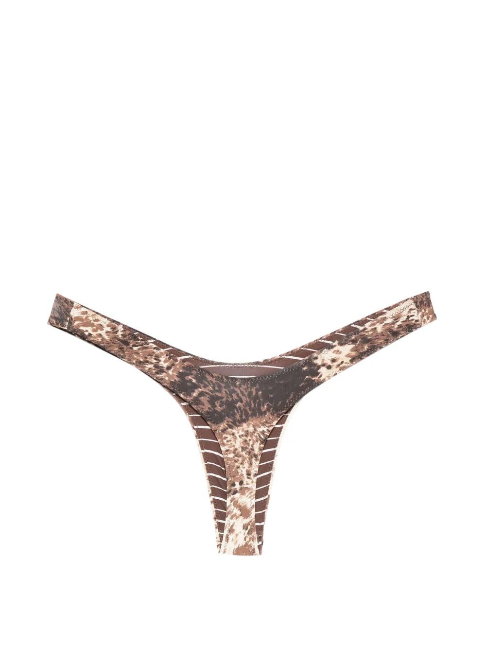  Frankies Bikinis Full Moon Reversible Bikini Bottom - Brown 