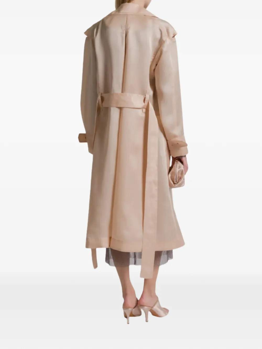  Alberta Ferretti Adjustable-cuffs Trench Coat - Pink 