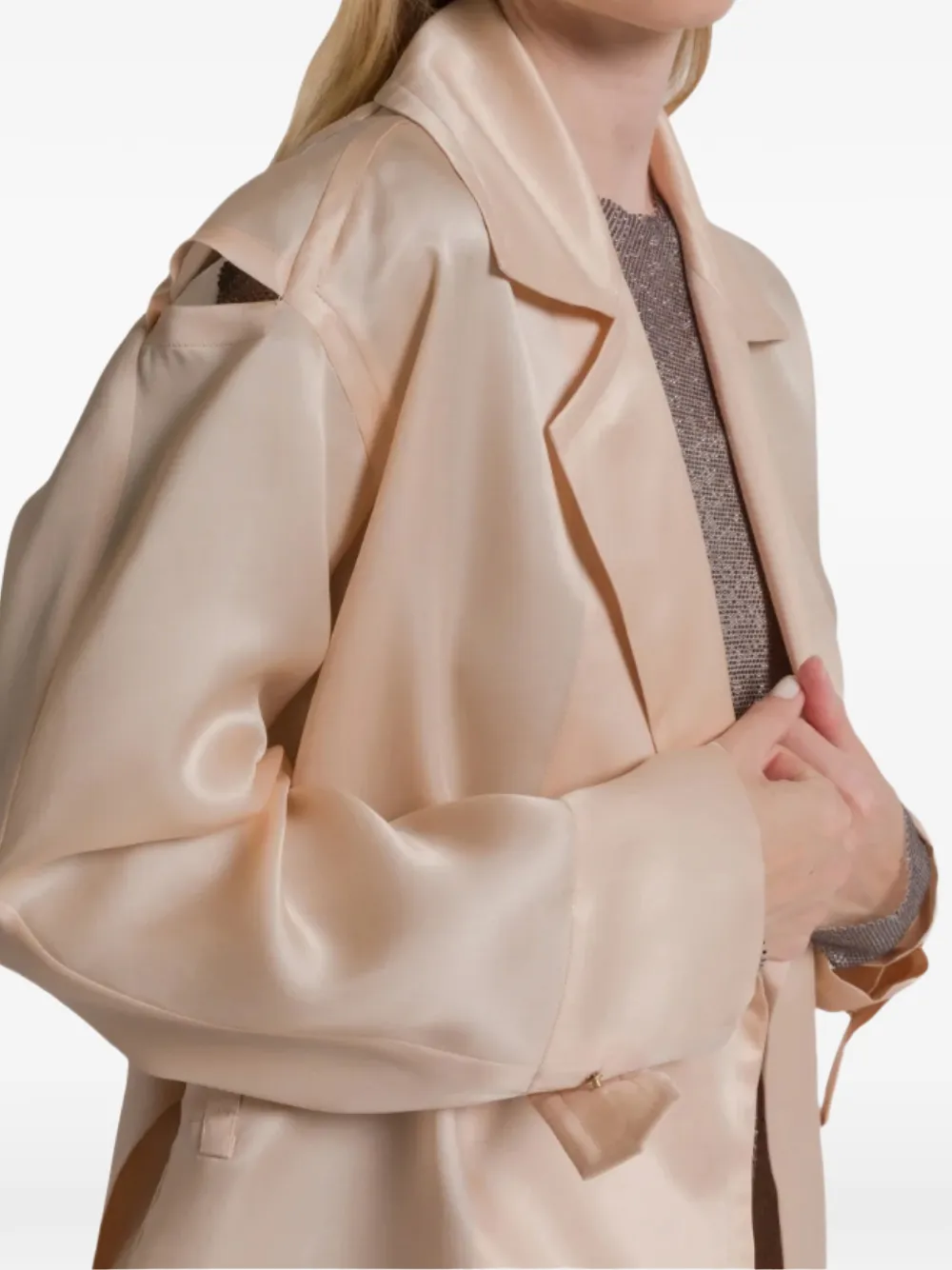 Alberta Ferretti Trenchcoat met verstelbare manchetten Roze