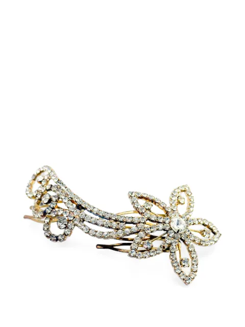Jennifer Gibson Jewellery barrette florale à ornements en cristal (années 1990)