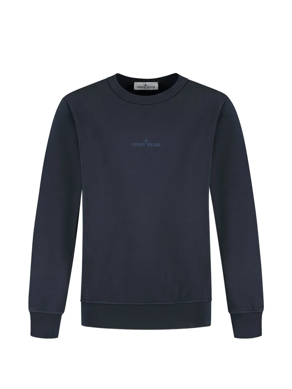 Stone Island Junior logo-print crew-neck sweatshirt - Blu