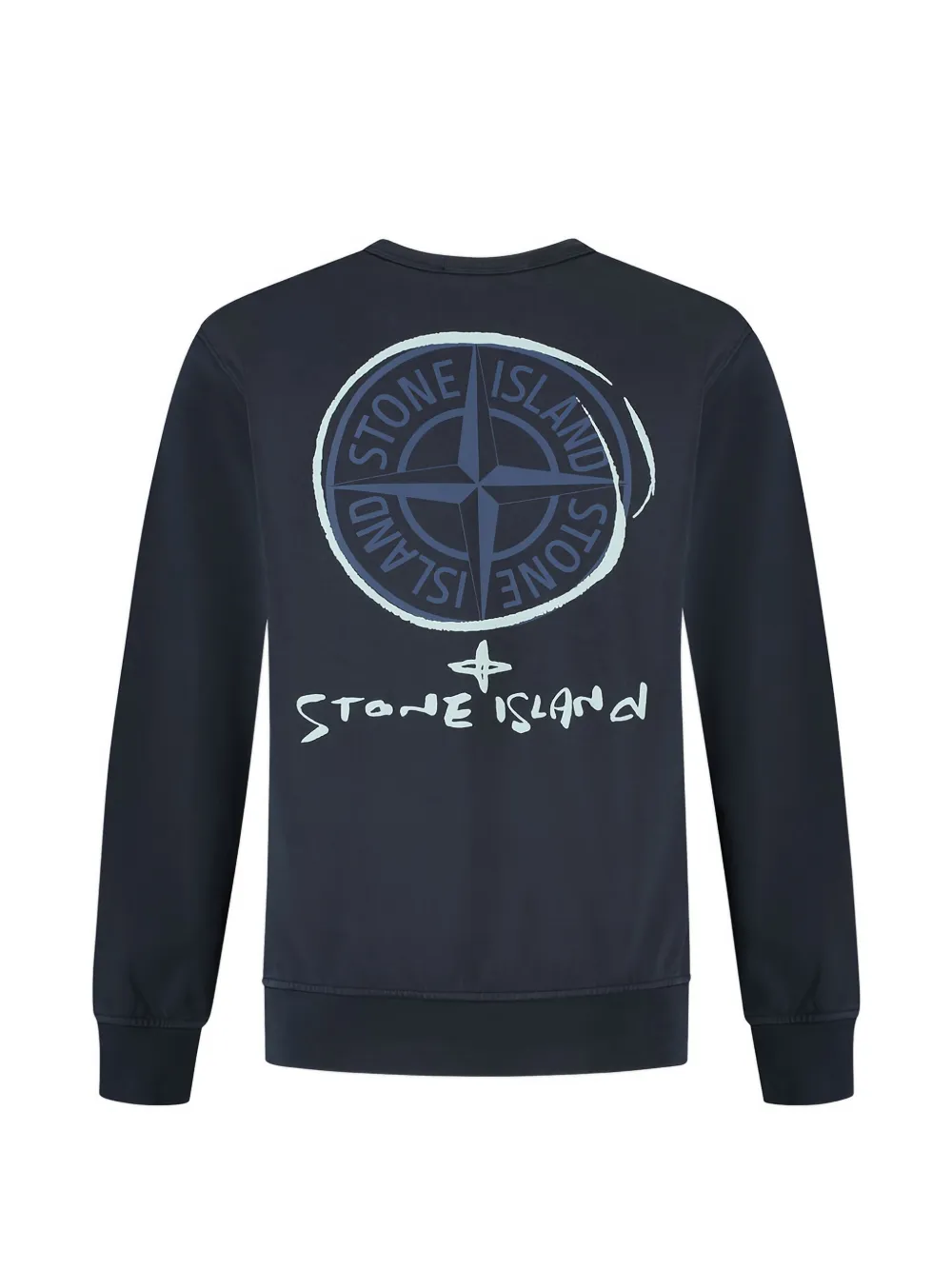 Stone Island Junior Sweater met logoprint Blauw