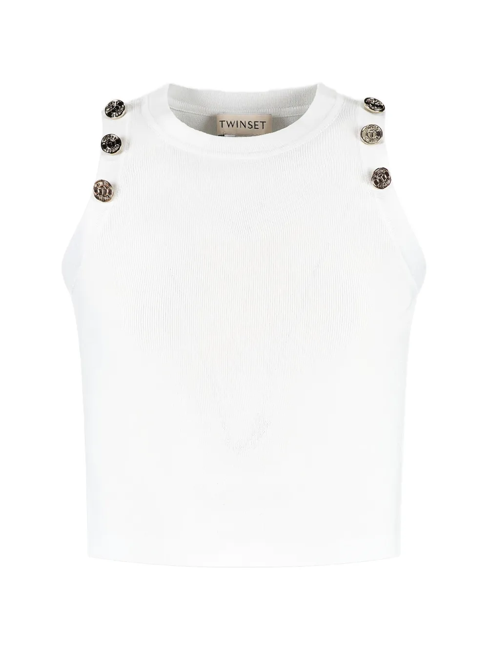 TWINSET Kids button sleeveless top - Bianco