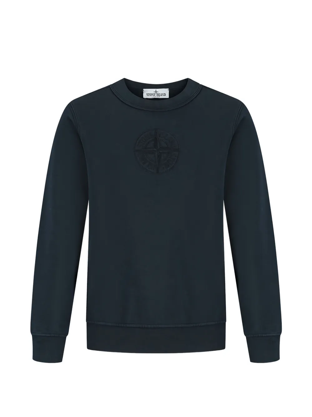 Stone Island Junior logo crew neck sweatshirt - Blu