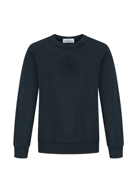 Stone Island Junior logo crew neck sweatshirt