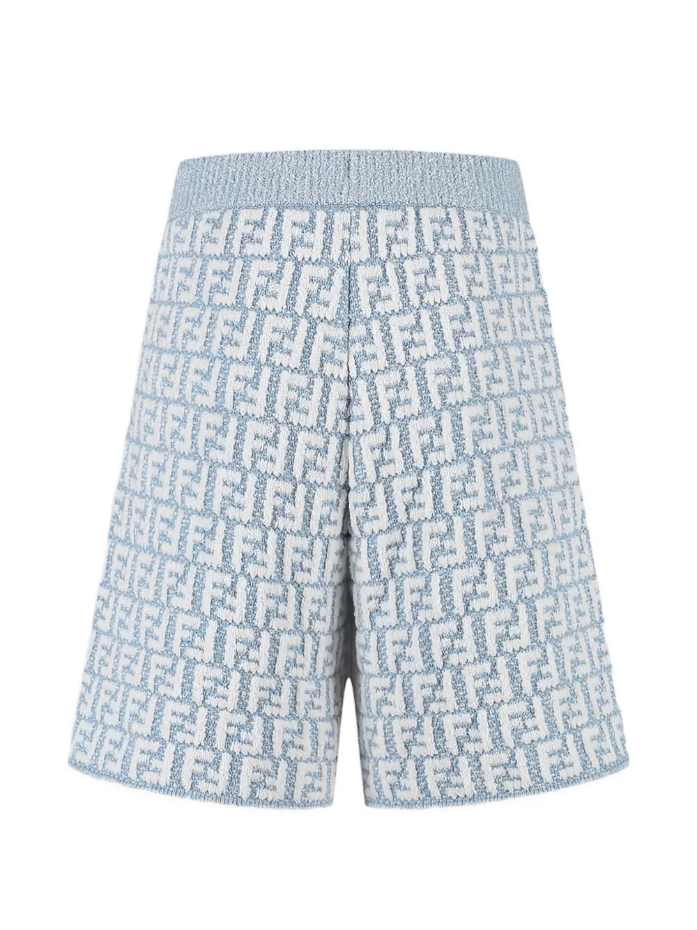  Fendi Kids Knitted Pattern Shorts - Blue 