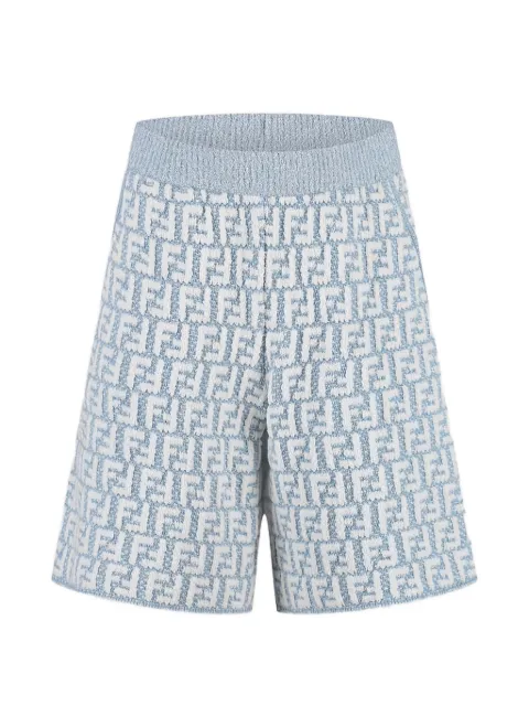 Fendi Kids shorts tejidos con motivo