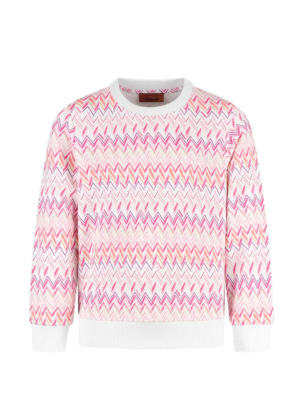 Missoni Kids Maglione con motivo a zigzag - Bianco