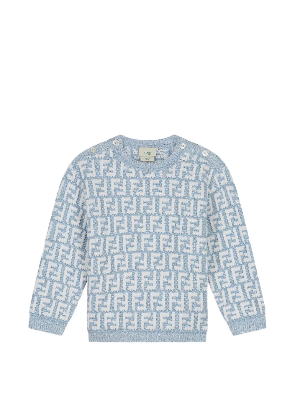 Fendi Kids Top con bottoni - Blu