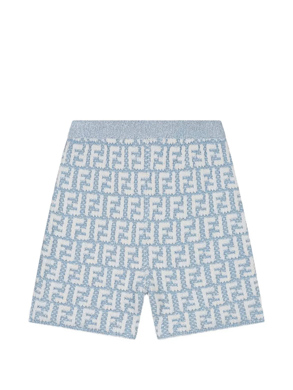  Fendi Kids Patterned Shorts - Blue 