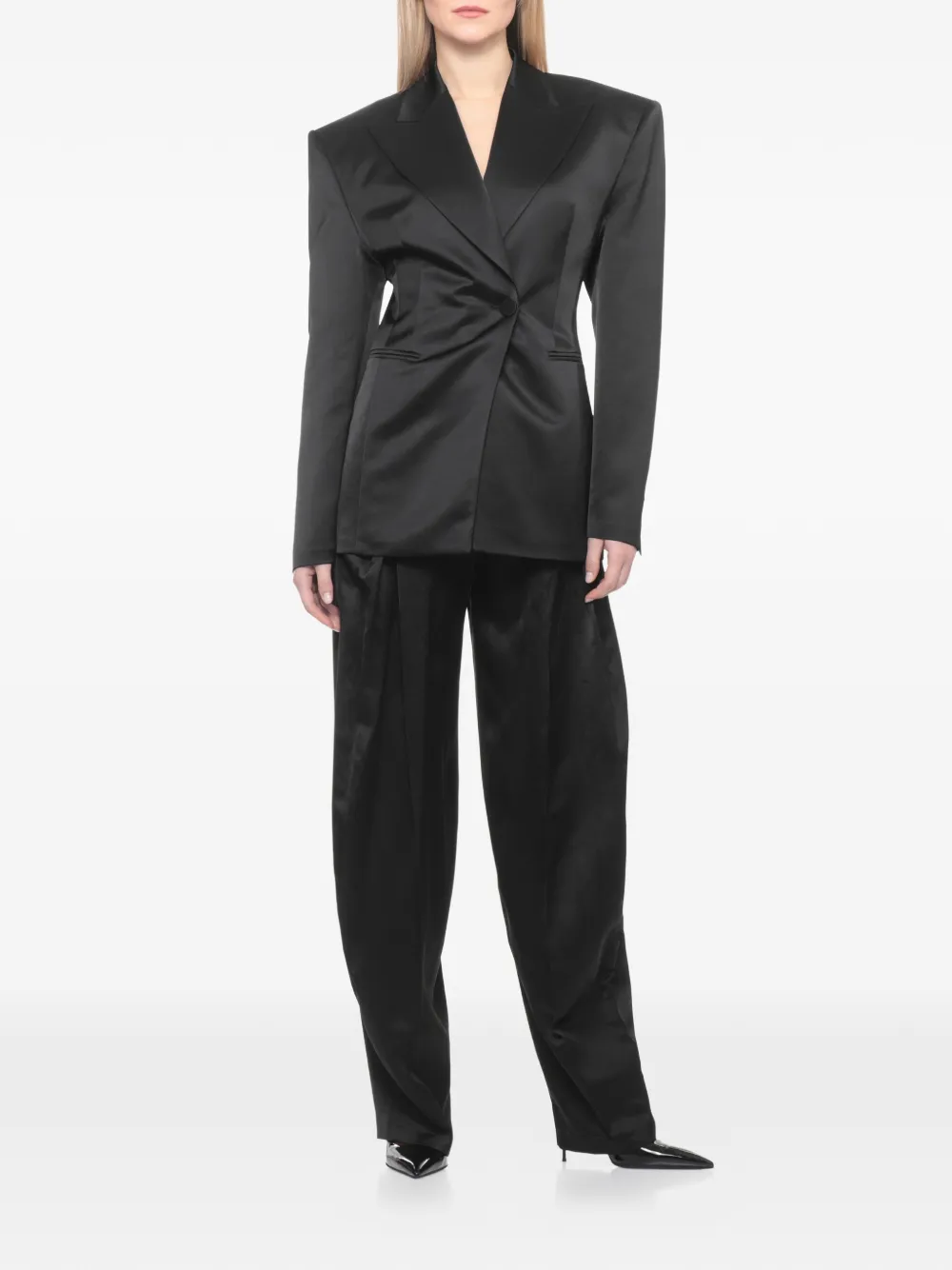  The Andamane Pleated Trousers - Black 