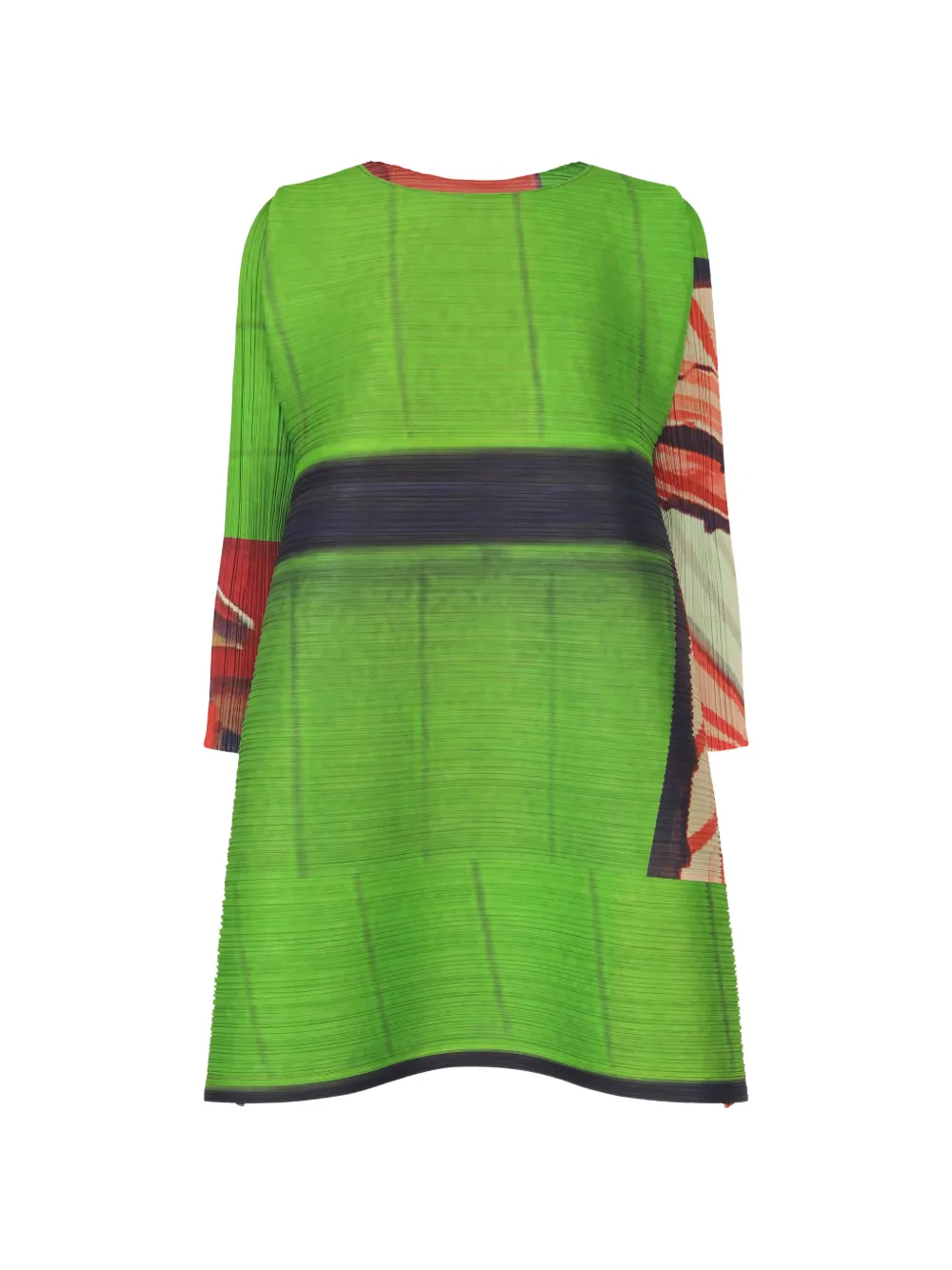 Pleats Please Issey Miyake City Collage tunic - Verde