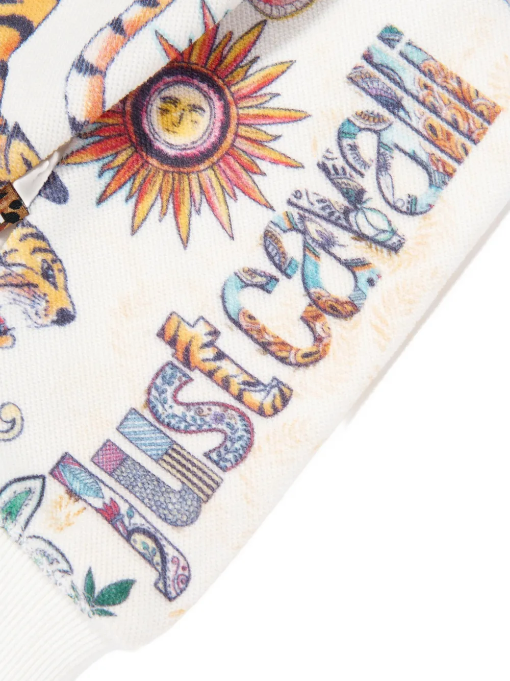Just Cavalli Sweater met print en lange mouwen Wit