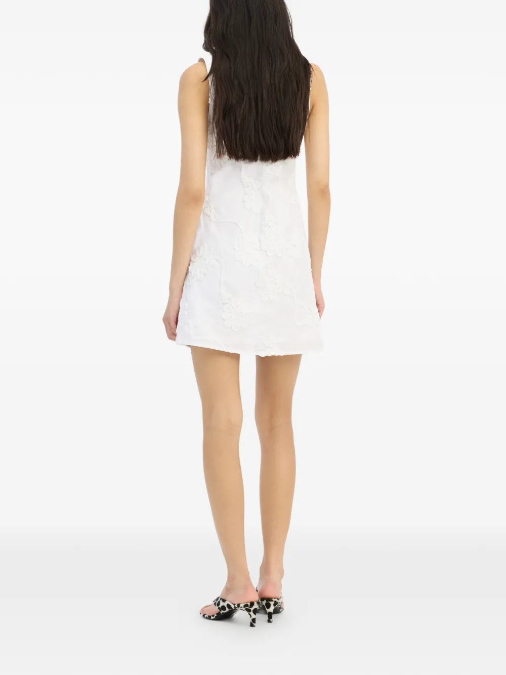 ROTATE BIRGER CHRISTENSEN Flared mini-jurk Wit