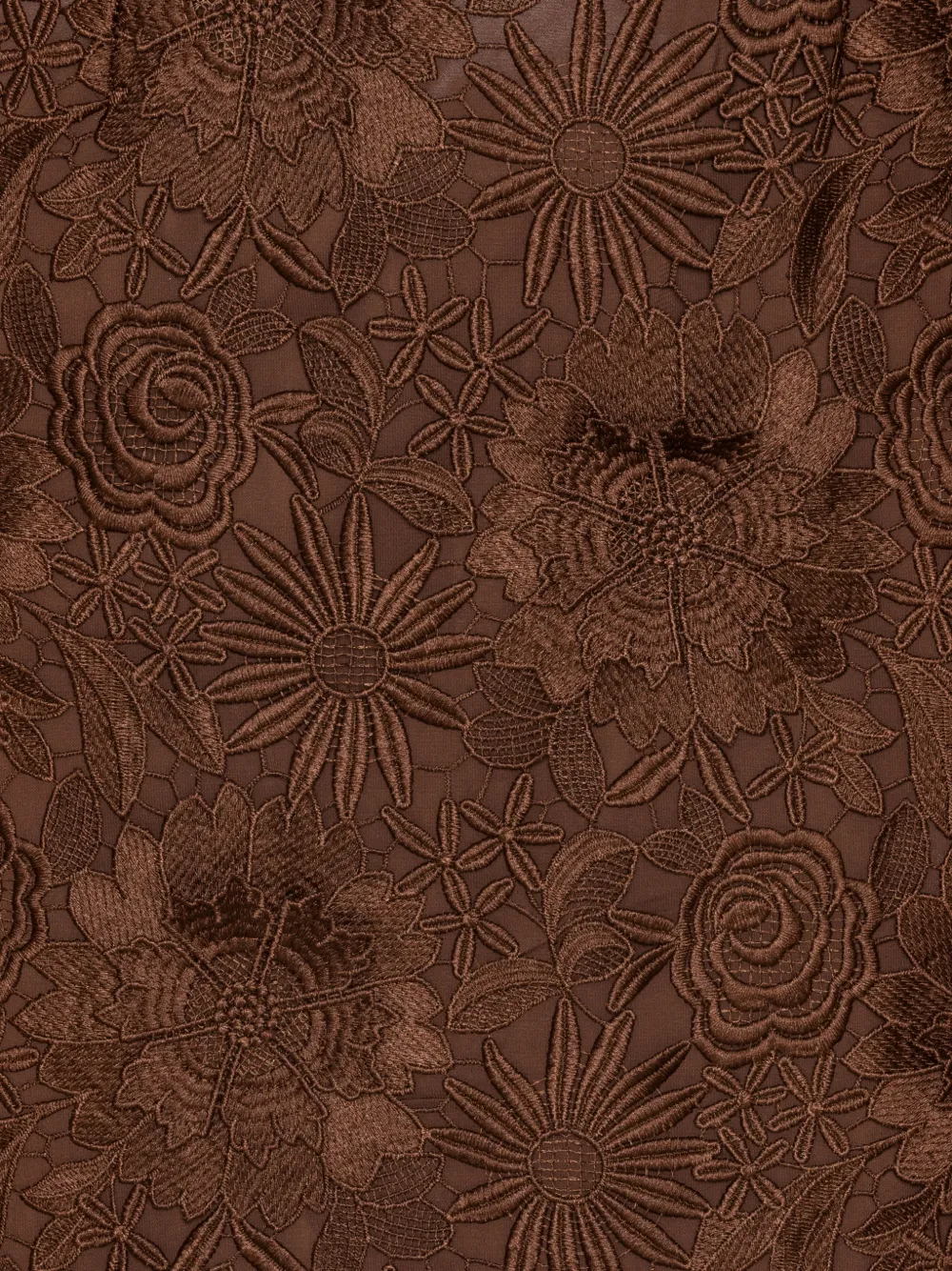 ROTATE BIRGER CHRISTENSEN 3D midi-jurk met kant Bruin