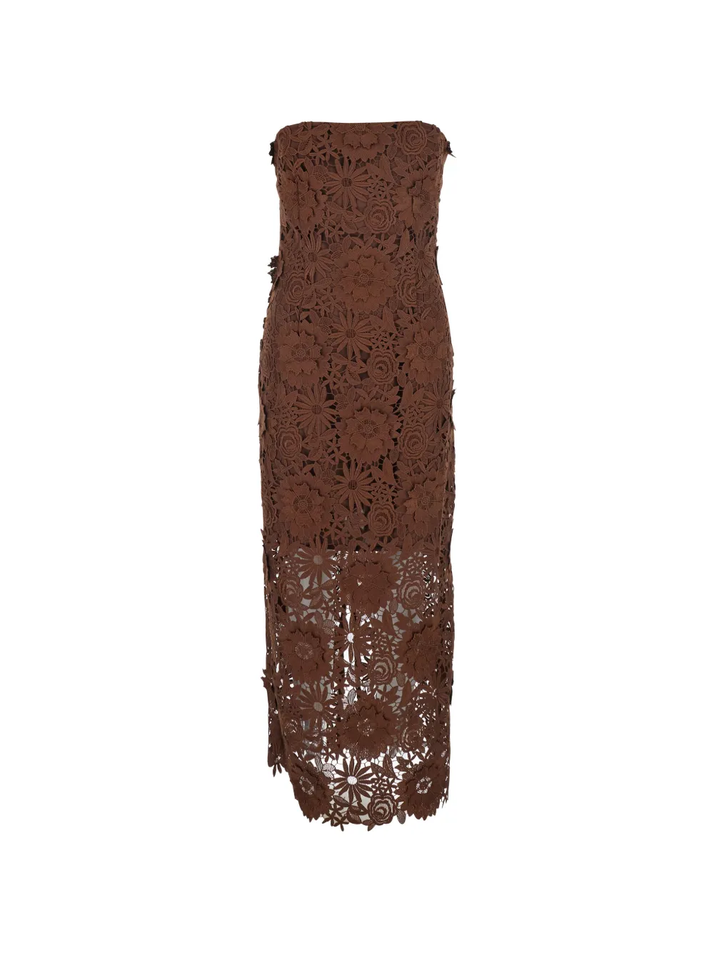 ROTATE BIRGER CHRISTENSEN Abito midi in pizzo 3D - Marrone