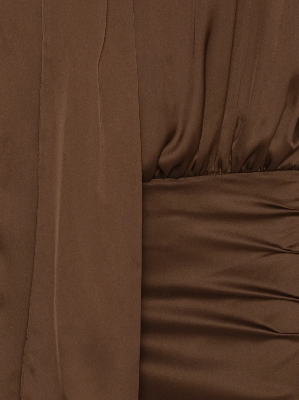 ROTATE BIRGER CHRISTENSEN Chiffon LS jurk met V-hals Bruin