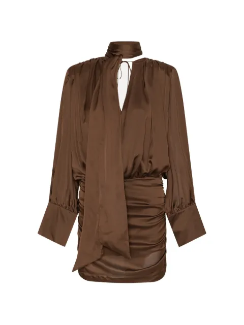 ROTATE BIRGER CHRISTENSEN robe longue en chiffon à col v