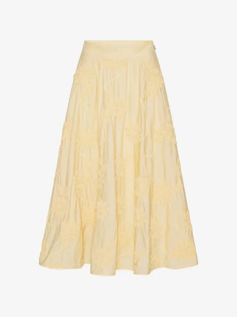 ROTATE BIRGER CHRISTENSEN flower maxi skirt yellow