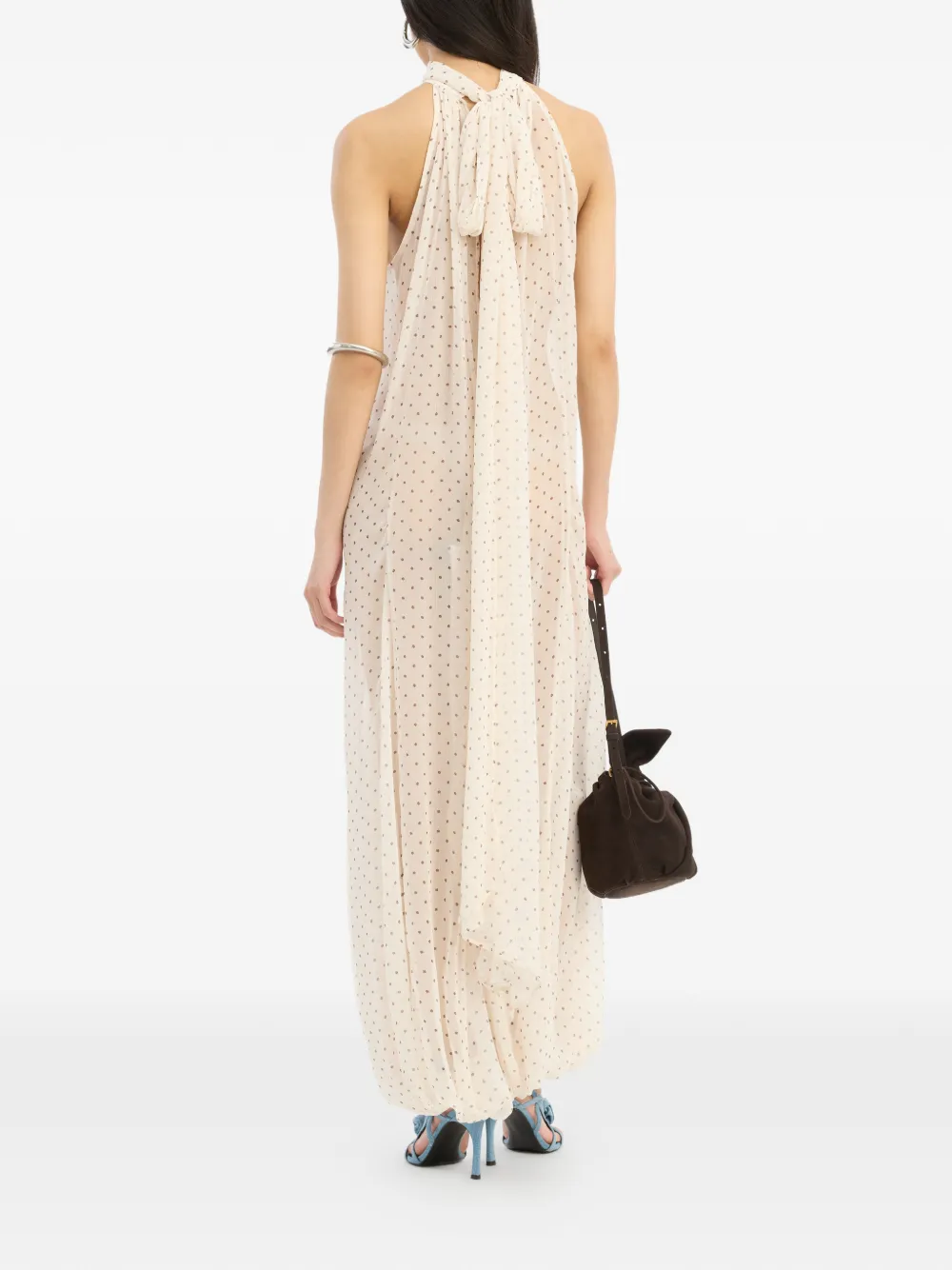 ROTATE BIRGER CHRISTENSEN Jumpsuit met ballonmouwen Beige
