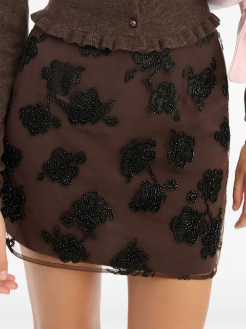 ROTATE BIRGER CHRISTENSEN minijupe à ornements de perles