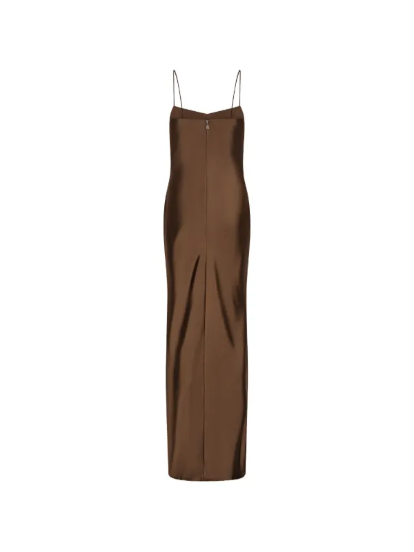 Rotate By Birger Christensen Slip Maxi Dress - Brown