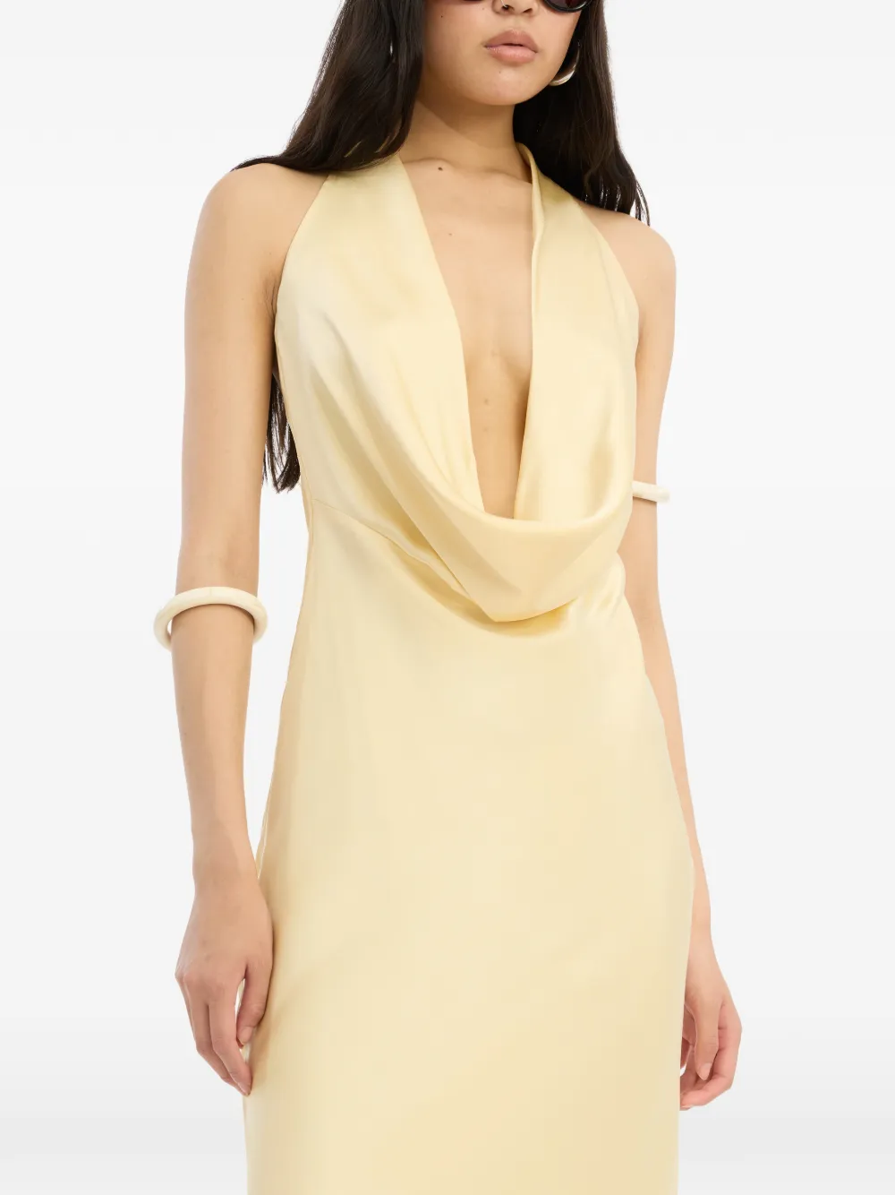 Halter Chiffon Maxi Dress