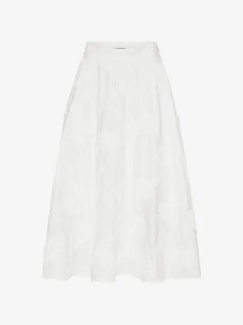 ROTATE BIRGER CHRISTENSEN flower maxi skirt bright white