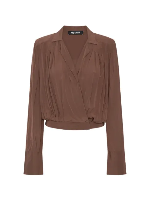 ROTATE BIRGER CHRISTENSEN Blusa plissettata a maniche lunghe
