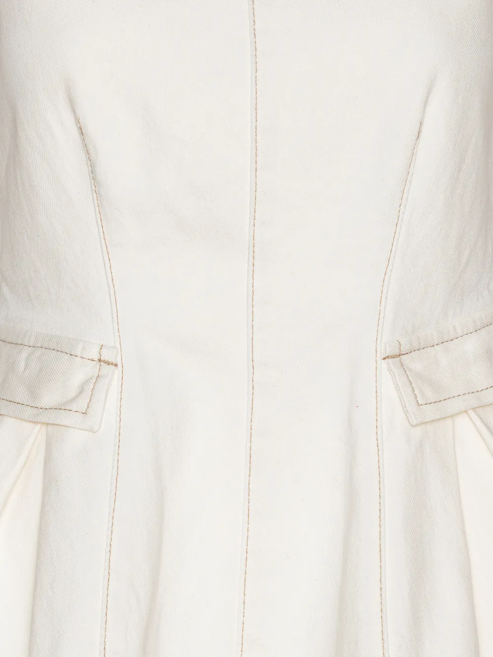 ROTATE BIRGER CHRISTENSEN Peplum denim top Beige