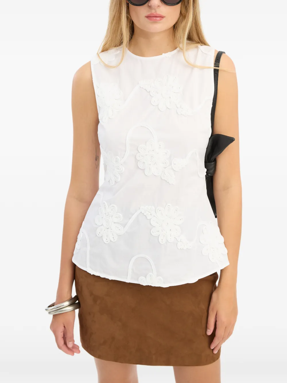 ROTATE BIRGER CHRISTENSEN Mouwloze blouse Wit