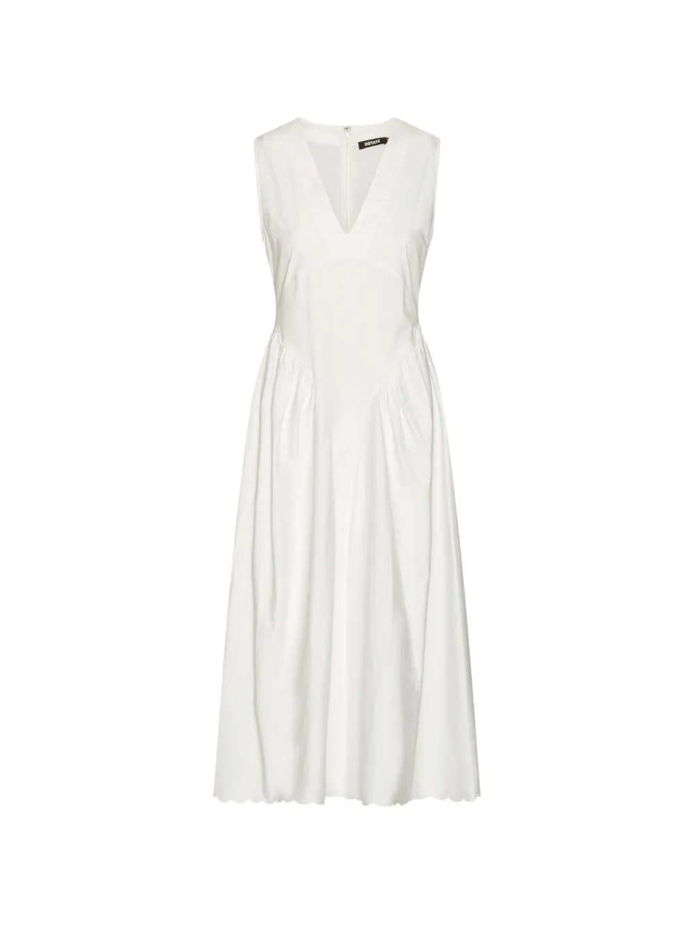 ROTATE BIRGER CHRISTENSEN Abito midi smanicato con scollo a V - Bianco