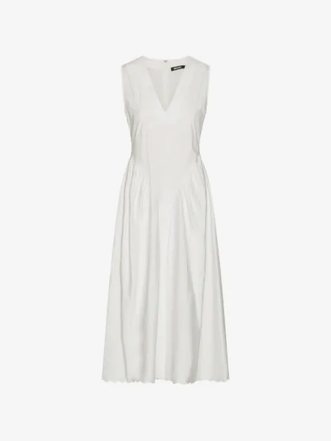 ROTATE BIRGER CHRISTENSEN Vネックノースリーブ ミディドレス
