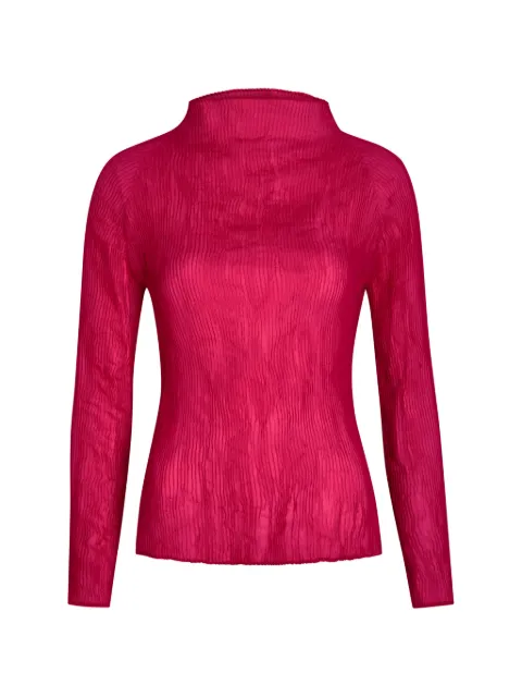 Issey Miyake textured long-sleeve top