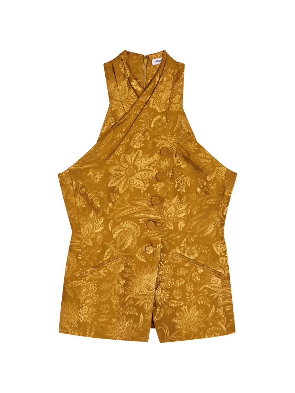 Veronica Beard Pacey halter-neck top - Oro